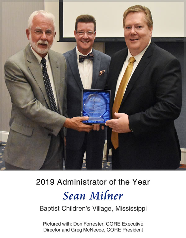 2019 CORE Administrator of the Year-Sean Milner