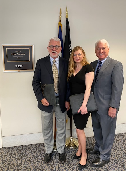 Feb2020-advocacy Pictured L-R: Don Forrester, CORE Executive Director, Dana Hudson, lobbyist for Florida Sheriffs Youth Ranches and Moe Dozier, CORE board member.